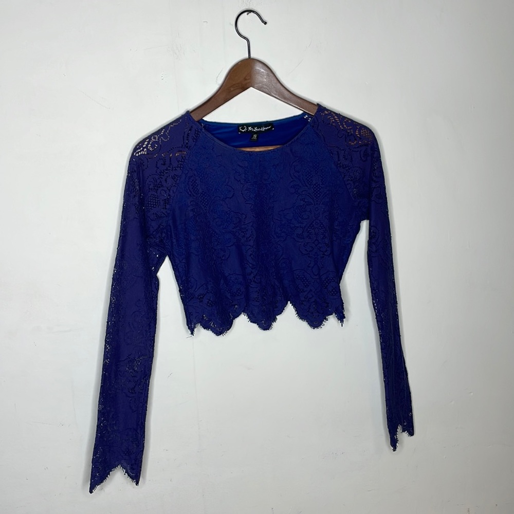 For Love & Lemons Crop Lace Top